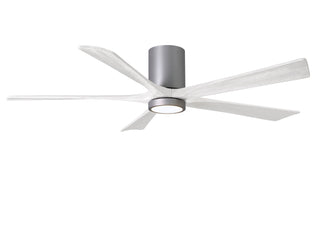 Irene-5HLK Series 60 Inch 5 blade paddle fan. Multiple Finish Options to choose from. Brushed Nickel / Matte White