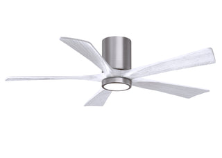 Irene-5HLK Series 52 Inch 5 blade paddle fan. Multiple Finish Options to choose from. Brushed Pewter / Matte White Finish