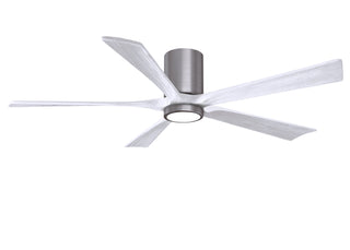 Irene-5HLK Series 60 Inch 5 blade paddle fan. Multiple Finish Options to choose from. Brushed Pewter / Matte White