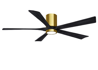 Irene-5HLK Series 60 Inch 5 blade paddle fan. Multiple Finish Options to choose from. Brushed Brass / Matte Black