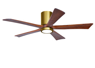 Irene-5HLK Series 52 Inch 5 blade paddle fan. Multiple Finish Options to choose from. Brushed Brass / Walnut Finish