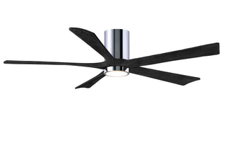 Irene-5HLK Series 60 Inch 5 blade paddle fan. Multiple Finish Options to choose from. Polished Chrome / Matte Black