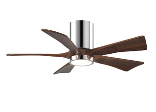 Irene-5HLK Series 42 Inch 5 blade paddle fan. Multiple Finish Options to choose from. Polished Chrome / Walnut Tone Finish