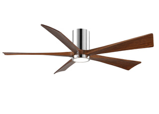 Irene-5HLK Series 60 Inch 5 blade paddle fan. Multiple Finish Options to choose from. Polished Chrome / Walnut