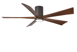 Irene-5HLK Series 60 Inch 5 blade paddle fan. Multiple Finish Options to choose from. Textured Bronze / Walnut