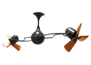 Italo Ventania 62 Inch Wood 360° dual headed rotational ceiling fan. Multiple Finish Options to choose from.