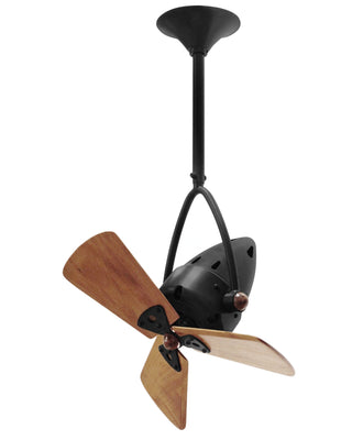 Jarold Direcional ceiling fan. Multiple Finish Options to choose from. Matte Black / Mahogany Finish / 16 Inch