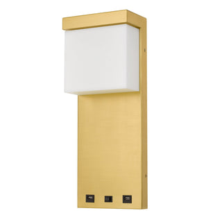 Getafe Metal Led Bedside Wall Sconce With  USB Charging Ports