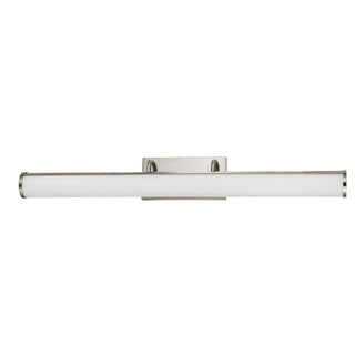 Acrylic and Metal Vanity Light in Brushed Steel Finish