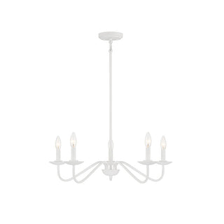 5-Light Chandelier in Bisque White Bisque White