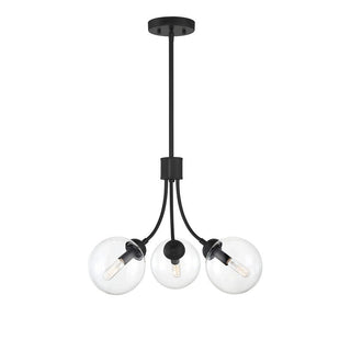 3-Light Chandelier in Matte Black Matte Black