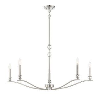 5-Light Chandelier in Polished Nickel Polished Nickel