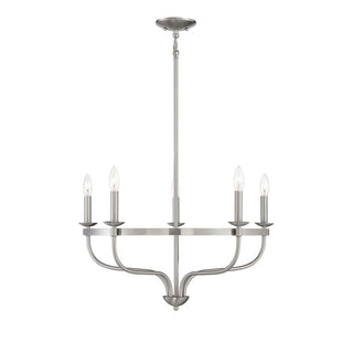 5-Light Chandelier in Brushed Nickel Brushed Nickel