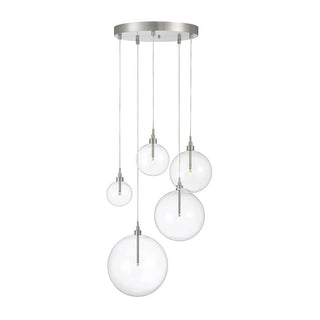 5-Light Pendant in Brushed Nickel Brushed Nickel