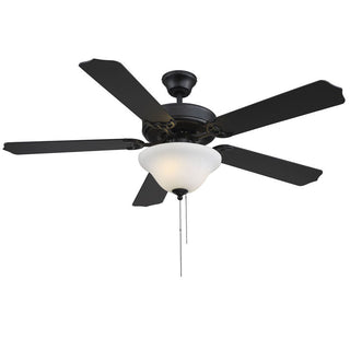 52" 2-Light Ceiling Fan in Matte Black Matte Black