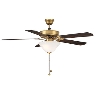 52" 2-Light Ceiling Fan in Natural Brass Natural Brass