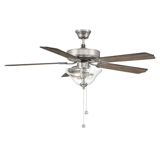 52" 2-Light Ceiling Fan in Brushed Nickel Brushed Nickel