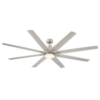 72" LED Outdoor Ceiling Fan in Brushed Nickel Brushed Nickel