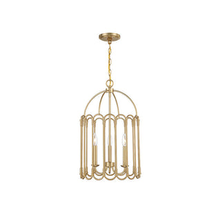 3-Light Pendant in Natural Brass Natural Brass