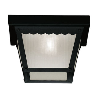 1-Light Outdoor Ceiling Light in Black Black