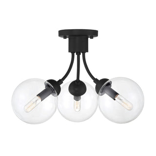 3-Light Ceiling Light in Matte Black Matte Black