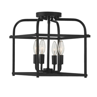 4-Light Ceiling Light in Matte Black Matte Black