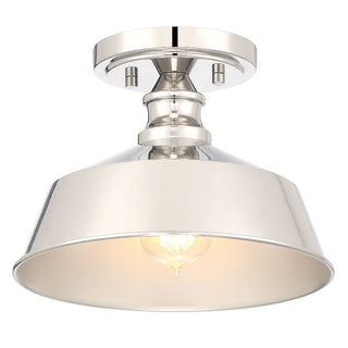 1-Light Ceiling Light in Polished Nickel Polished Nickel