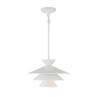 1-Light Pendant in White White