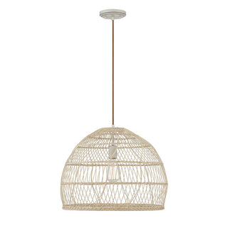 1-Light Pendant in Natural Rattan with A Matching Socket Natural Rattan with a Matching Socket