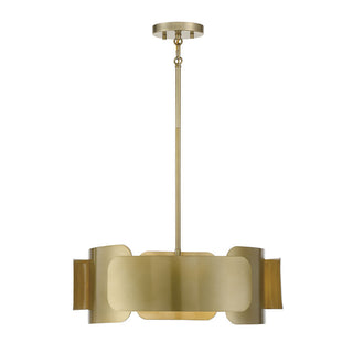 4-Light Pendant in Burnished Brass Burnished Brass