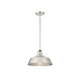 1-Light Pendant in Polished Nickel Polished Nickel