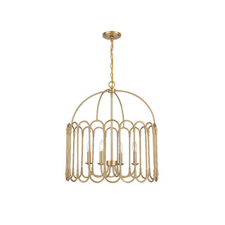 4-Light Pendant in Natural Brass Natural Brass