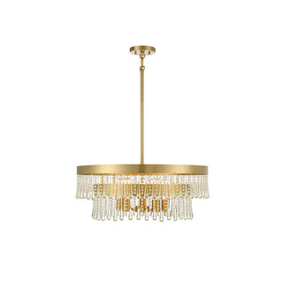 6-Light Pendant in Natural Brass Natural Brass