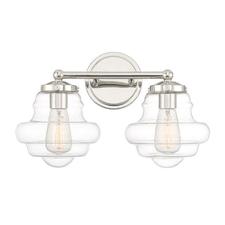 2-Light Bathroom Vanity Light in Polished Nickel Polished Nickel