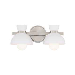 2-Light Bathroom Vanity Light in Brushed Nickel Brushed Nickel