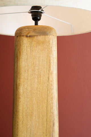 WOODEN FLOOR LAMP BASE #1 WITH SHADE