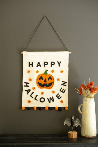 FELT HAPPY HALLOWEEN DOOR HANGER