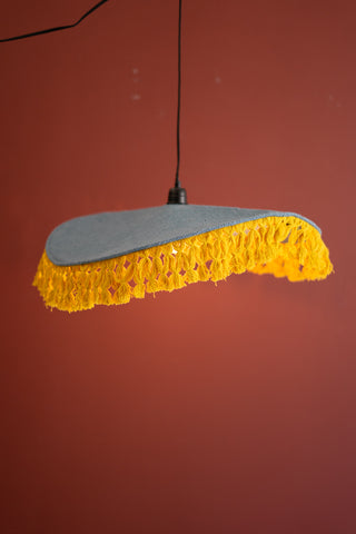 COTTON PENDANT LIGHT WITH FRINGE - #1