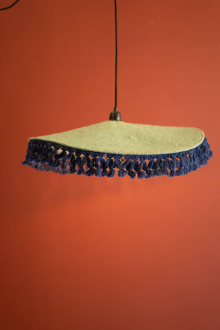 COTTON PENDANT LIGHT WITH FRINGE - #3