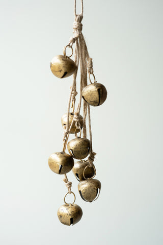 JINGLE BELL BUNCH ON A JUTE ROPE