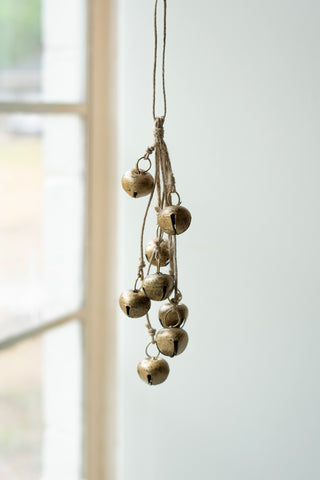 JINGLE BELL BUNCH ON A JUTE ROPE