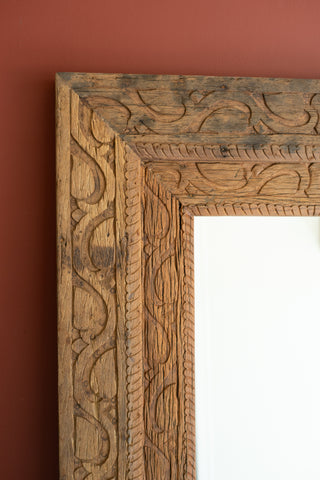 RECYCLED CARVED FRAMED MIRROR