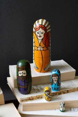 SET OF FIVE NESTING DOLLS - NATIVITY