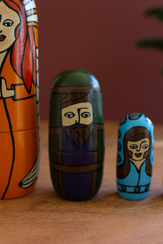 SET OF FIVE NESTING DOLLS - NATIVITY