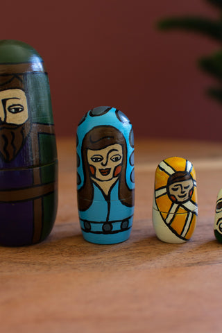 SET OF FIVE NESTING DOLLS - NATIVITY