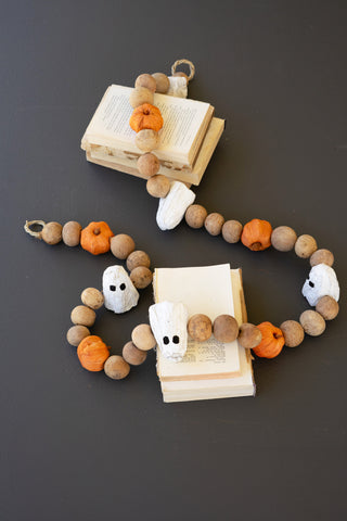 GOURD GHOST PUMPKIN GARLAND 72INCHES