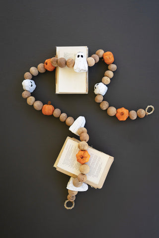 GOURD GHOST PUMPKIN GARLAND 72INCHES