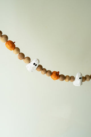 GOURD GHOST PUMPKIN GARLAND 72INCHES