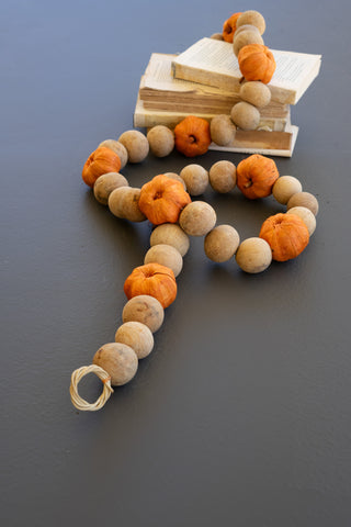 GOURD PUMPKIN ORANGE GARLAND 72INCHES