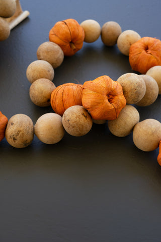 GOURD PUMPKIN ORANGE GARLAND 72INCHES